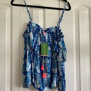Lily Pulitzer • Mays Top • Get In Line Print